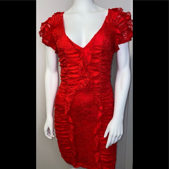 NWOT Red XS Bebe dress - Picture 1 of 3
